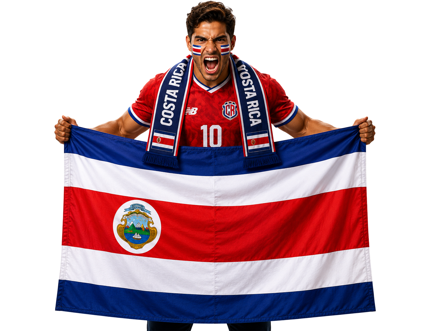 Costa Rica football fan flag World Cup supporter banner