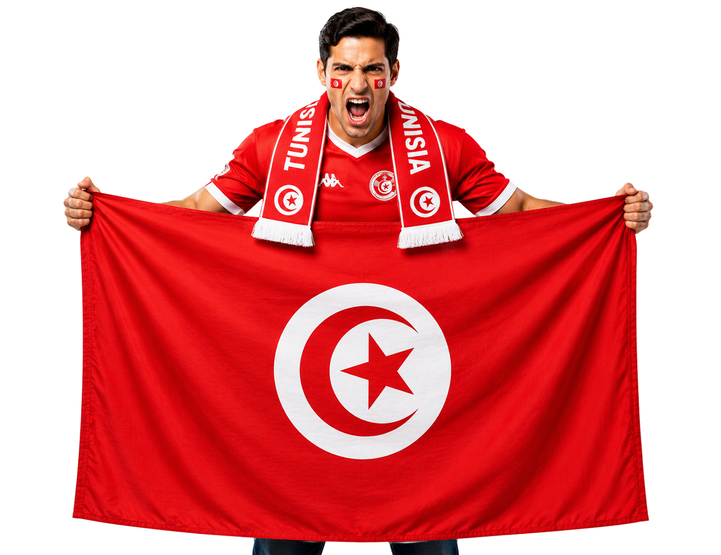 Tunisia Eagles of Carthage football fan flag supporter banner