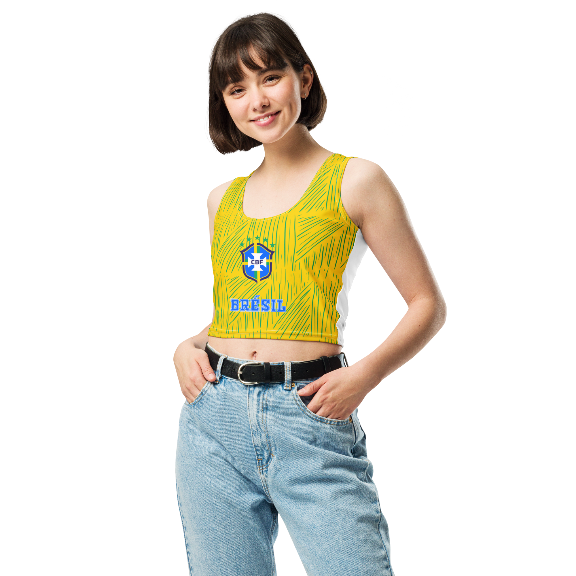 Brazil Seleção women's soccer fan crop top