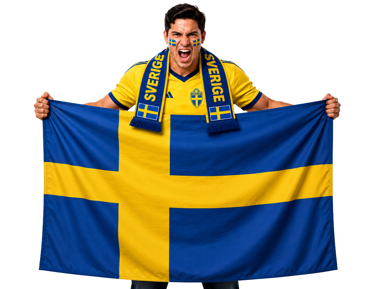 Sweden football fan flag World Cup 2026 supporter banner