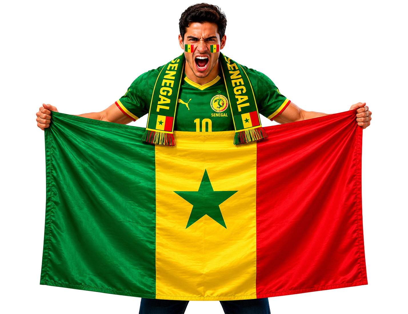 Senegal Lions of Teranga football fan flag World Cup 2026