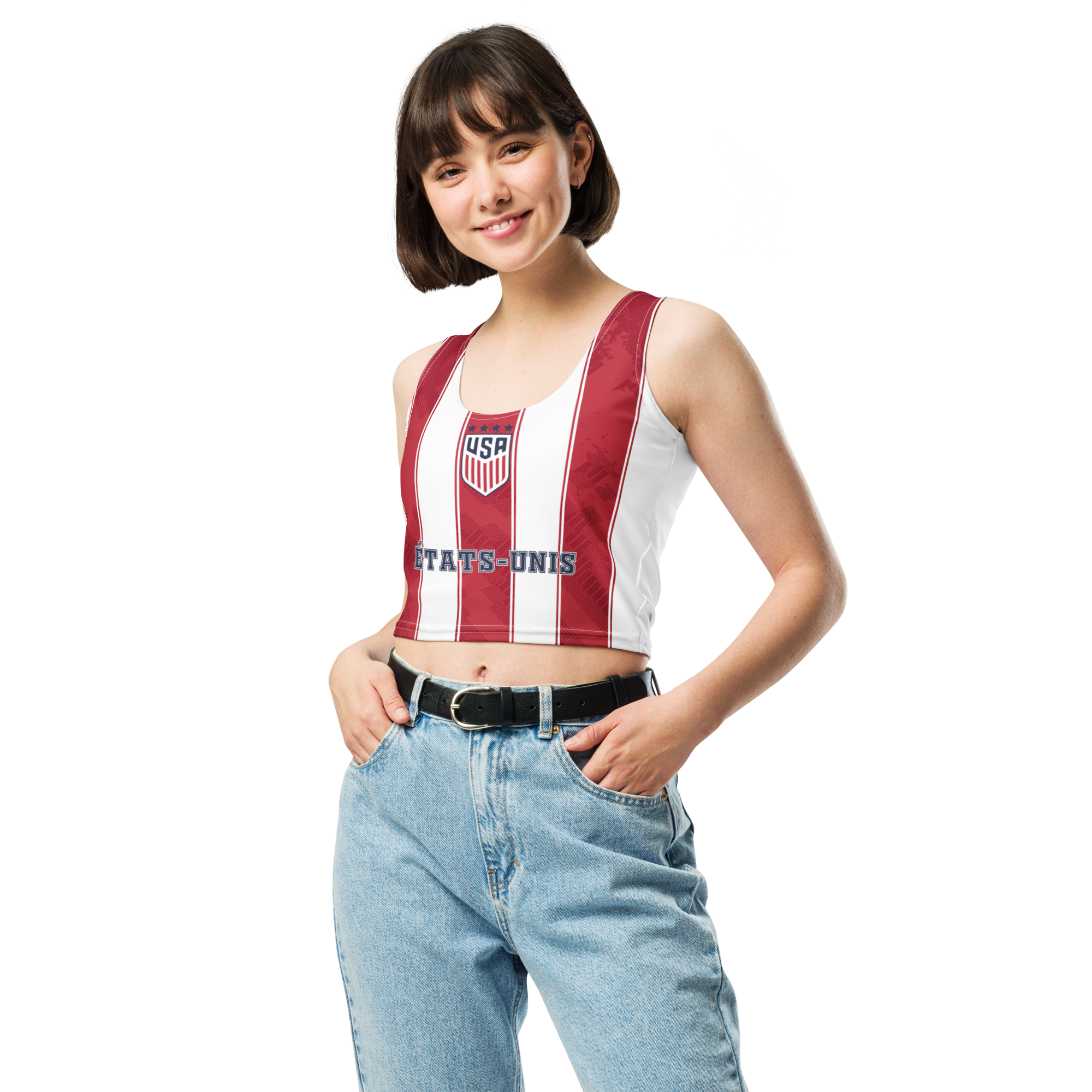 USA Team USA women's soccer fan crop top
