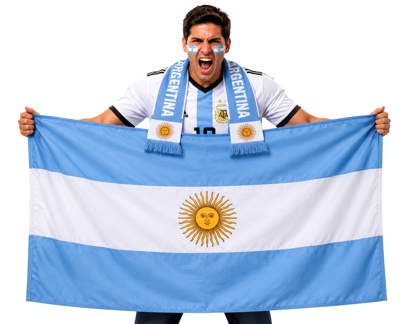 Argentina football fan flag World Cup supporter banner