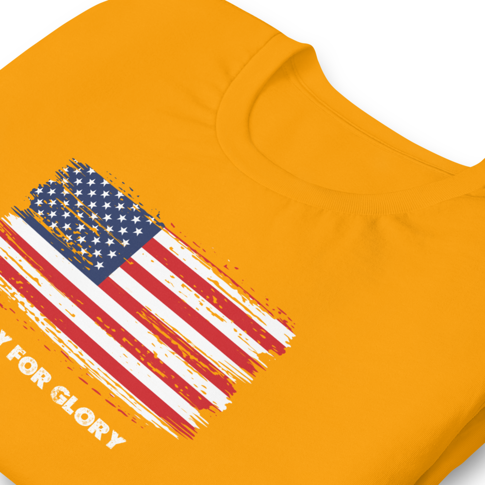 USA Ready For Glory T-Shirt – Vintage American Flag Football Fan Tee